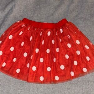 Hanna Andersson tulle skirt/tutu red with white polka dots Size 3T